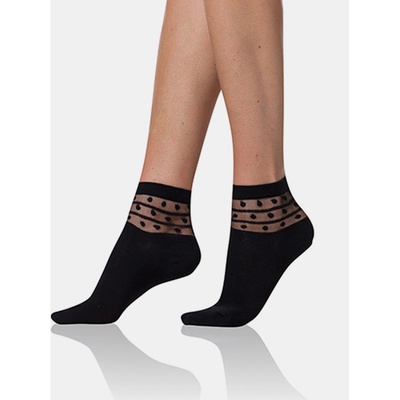 Bellinda Черни дамски чорапи с декоративни детайли Bellinda TRENDY COTTON SOCKS Bellinda | Cheren | ЖЕНИ | 35-38