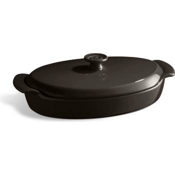 Emile Henry Керамична тава emile henry papillote овална - 30.5 х 17.5 см (0.9 л) - цвят черен (eh 8441-79)