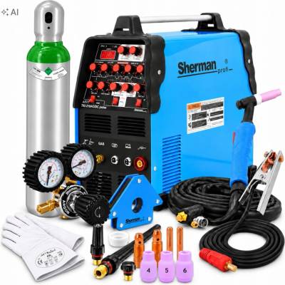 Sherman TIG 210 AC/DC Puls IGBT súprava NA HLINÍK HF Fľaša 200A