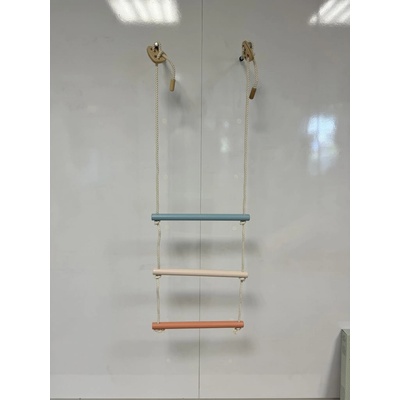 Montessori Furniture Provazový žebřík 3 příčky -100 cm INDOOR Pastel