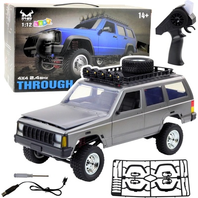 LeanToys MN78 Dálkově ovládané terénní vozidlo 4x4 stříbrná barvy 1:12