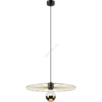 LAMKUR Пендел MONTANA 1xE27/15W/230V Ø 45 см златист/черен (LA54155)