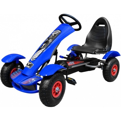 Majlo Toys šliapací motokára s nafukovacími kolesami Formula 618 modrá
