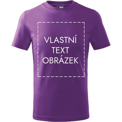 MALFINI Malfini Basic 138 dětské tričko s vlastním potiskem fialová