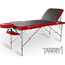 Tandem Skladací masážny stôl Profi A3D Duo čierno-čevená 195 x 70 cm