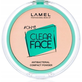 Lamel OhMy Clear Face kompaktný púder s antibakteriálnou prísadou 403 Rosy beige 6 g