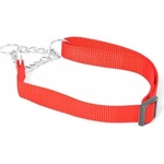 Duvoplus Nylon нашийник за кучета, полу-душач - червен, дължина 35-55 см, ширина 20 мм, Белгия - 0111000055