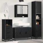 vidaXL Комплект мебели за баня 3 бр. Черния дъб 35 x 37, 5 x 188, 5 см (3402350)