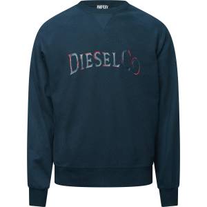 Diesel Блуза Diesel Mens S-Raglan-Waf Crew-Neck Sweatshirt - Total Eclipse