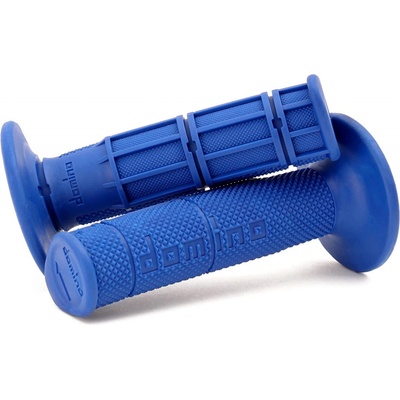 DOMINO gripy OFF ROAD jednosložkové ULTRA SOFT (22+25mm, délka 120/123mm) bez otvoru modrá