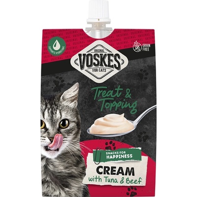Voskes Cream Snacks Cat s tuňákem a hovězím 90 g