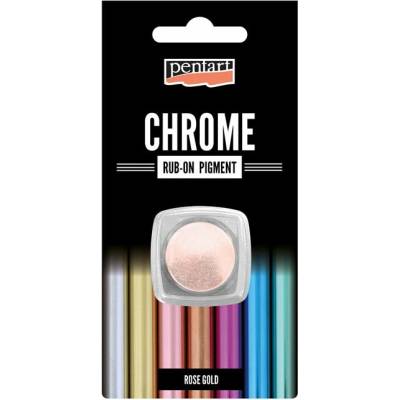Rub-on chromový prášek Pentart 0.5 g - zlatorůžová