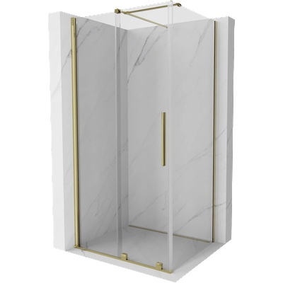 Mexen Velar плъзгаща се душ кабина 140 x 90 см, прозрачна, златна - 871-140-090-01-50 (871-140-090-01-50)
