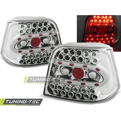 Zadní světla VW Golf IV 98-03 - krystal/chrom LED – Hledejceny.cz