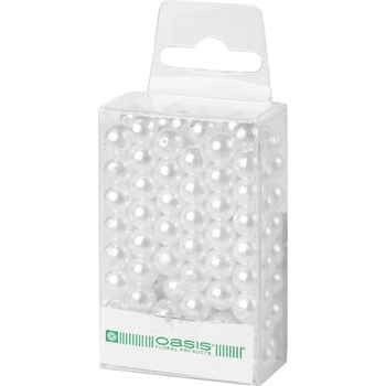 Perly dekorační bílé d8mm 144ks