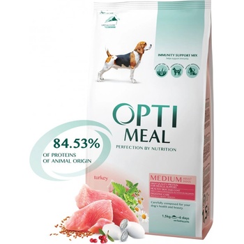 Optimeal Superpremium pre dospelých psov stredných plemien morka 1,5 kg