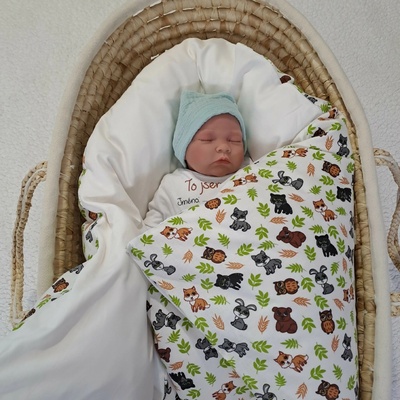 Pro útulný domov Péřová zavinovačka Zvířátka a lístečky