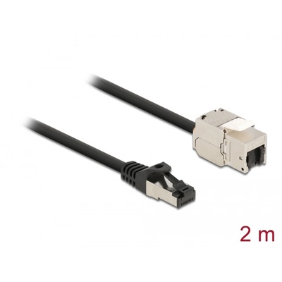 Delock 87028 2m Cat. 6A RJ45 мъжки - RJ45 женски с модулен кабел Keystone (87028)