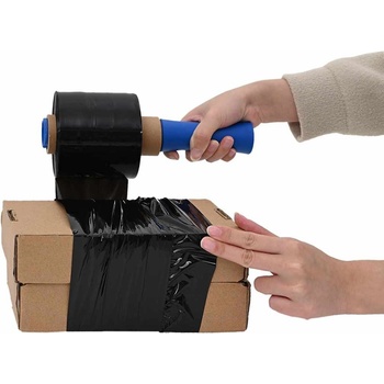 vidaXL Стреч фолио 10 бр. черно 23 m 10 cm x 300 m (4104885)