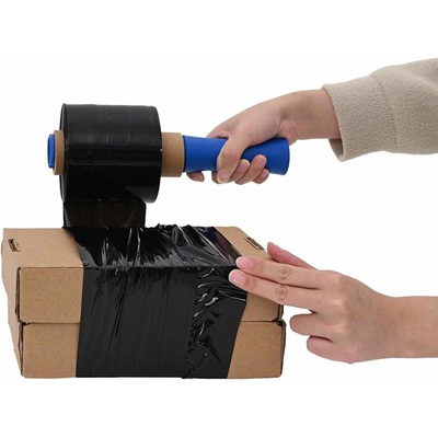 vidaXL Стреч фолио 10 бр. черно 23 m 10 cm x 300 m (4104885)