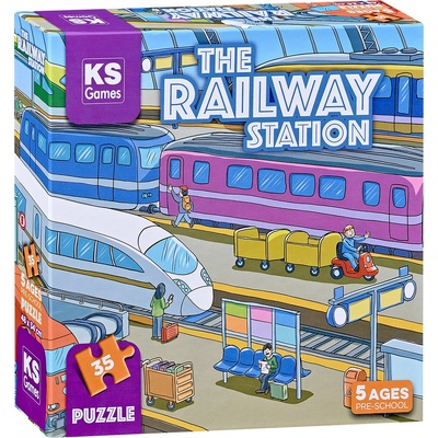 KS Games Пъзел KS Games от 35 части - Железопътна гара (PRS32712)