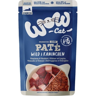 WOW Cat Paté Senior Zvěřina a Králík 125 g