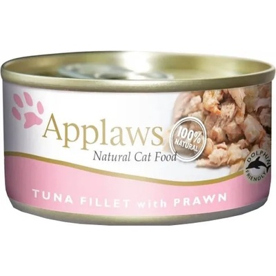Applaws Tuna Fillet with Prawn in broth - Месни хапки риба тон със скариди в бульон 156 гр 2008CE-A