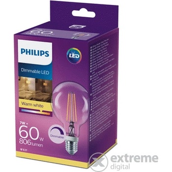 Philips LED lampa E27, 806 Lm, 2.700K, 7 W, teplá biela