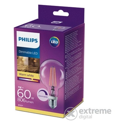 Philips LED lampa E27, 806 Lm, 2.700K, 7 W, teplá biela
