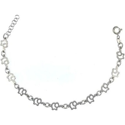 Infinitysilver Dětský stříbrný náramek sloni 251409