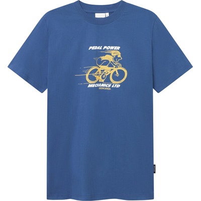 DEDICATED Мъжка тениска Dedicated T-Shirt Stockholm Pedal Power T-shirt - True Blue - размер XXL (216-6684-0116)