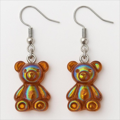 HARAHU Обеци cb-38724 - Кафяво kp38724 (cb-38724)