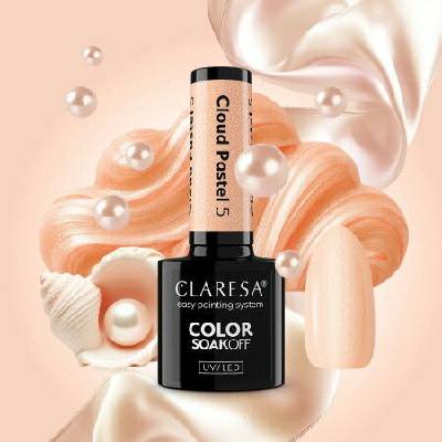 Claresa SoakOff UV/LED Color Cloud Pastel gélový lak na nechty s použitím UV/LED lampy odtieň 5 5 g