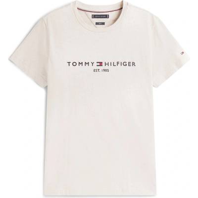 Tommy Hilfiger Тениска Tommy Hilfiger Logo Crew Neck T Shirt - HthrOatmilk HGF