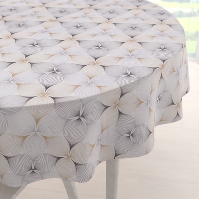 Biante Dekoračný okrúhly obrus PML-031 Designové geometrické obrazce na bielom Ø 110 cm