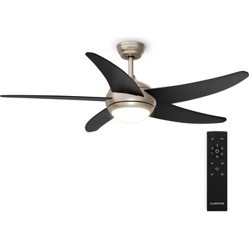 Klarstein Таванен вентилатор Bolero с лампа | 132 см | 35 W | Тиха работа | Дърво ()