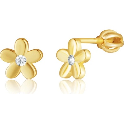 JVD Pozlátené strieborné náušnice so zirkónmi SVLE3445XH2GOSR