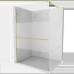 Mexen Kioto+ душ параван с рафт Walk-in 130 x 200 cm, прозрачен/мразовит, злато четковано - 800-130-121-55-35 (800-130-121-55-35)