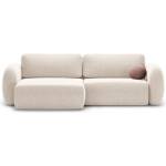 Cosmopolitan Design Кремав шенилов сгъваем/с място за съхранение ъглов диван Tonale - Cosmopolitan Design (COS_CORF_214_F1_TONALE1)