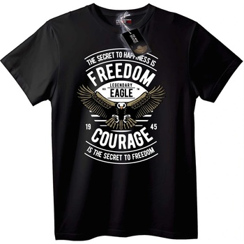NOONEBRAND Тениска Свобода Смелост Орел - S, White