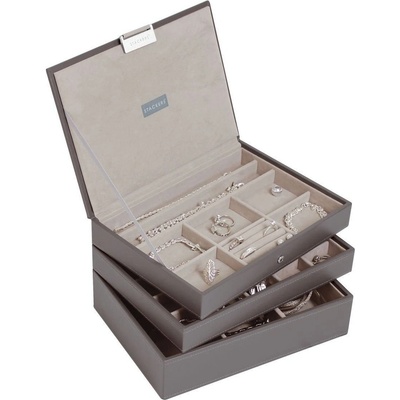 Stackers Ковчеже за бижута Stackers тройно cлassic кафяво сиво (70797)