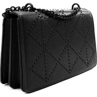 Dolce moda dámská crossbody kabelka s ozdobnou klopnou Dobea Černá