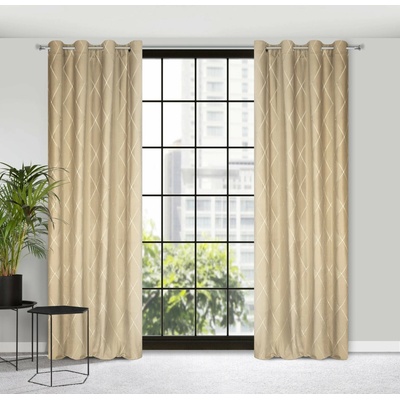 Pierre Cardin ZATEMŇOVACÍ ZÁVES NA KRÚŽKOCH PIERRE CARDIN MARGO 140X250 CM BÉŽOVÁ