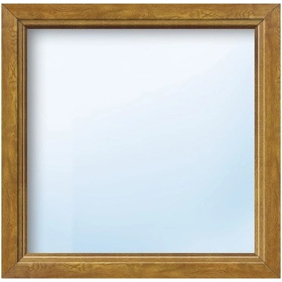 ARON Plastové okno fixné zasklenie Basic biele/zlatý dub 1200x1200 mm (neotvárateľné)