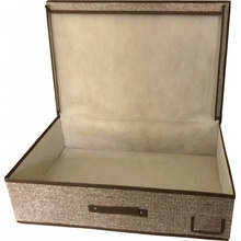 Due Esse Due Esse Textilní skladovací úložný box 60 x 40 x 16 cm hnědý