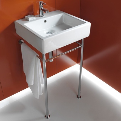 DURAVIT Vero stojací kovový podstavec pod umývadlo (pre 045450, 235050), 425 x 425 x 715 mm, chróm, 0030651000