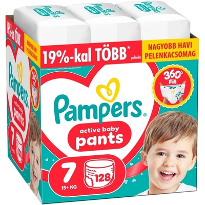 Pampers Памперс Active Baby Пелени-гащички 15кг+ Джуниър 7 (128 бр. ) (80894755)