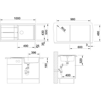 Image 1 of BLANCO METRA XL 6 S (515136)
