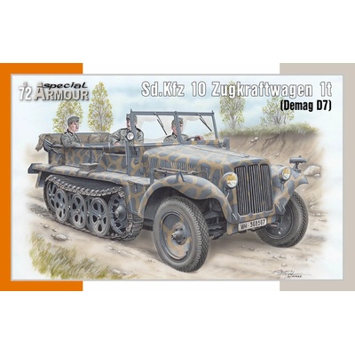 Plastikový model vozidla Sd.Kfz 10 Zugkraftwagen 1t Demag D7 1:72