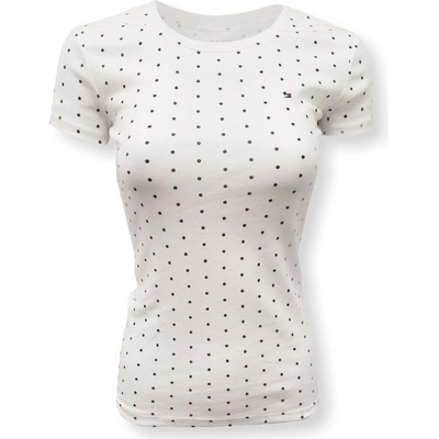 Tommy Hilfiger dámské tričko s puntíky Dots bílé